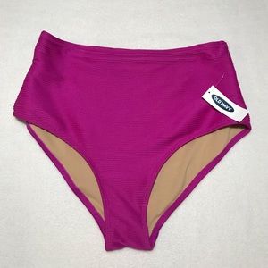NWT - Magenta High Waist Bikini Bottom - S